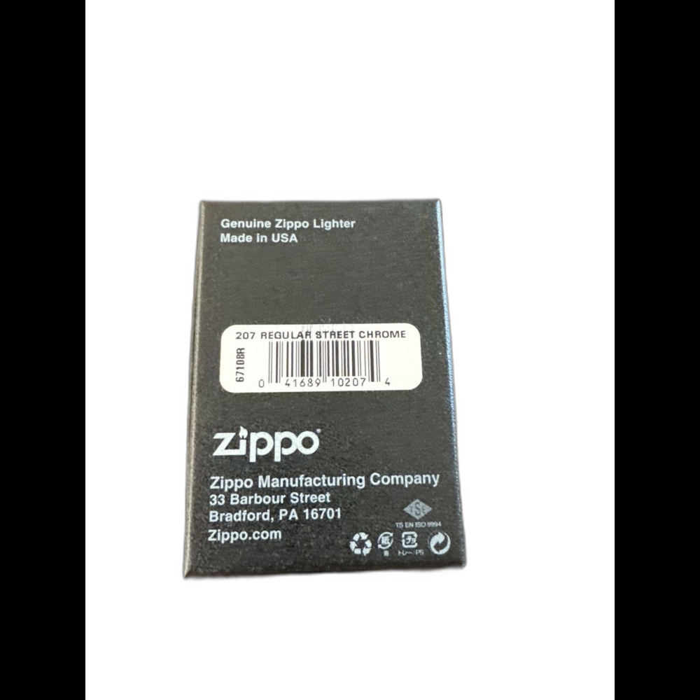 NEW! Zippo Lighter - 207 Regular Street Chrome - Brand New in Original Box